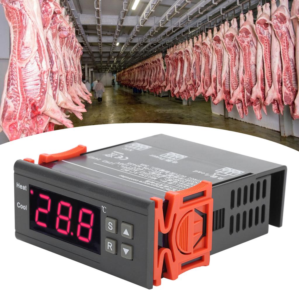 Elektronischer Digitalanzeige Thermostat Doppelausgang Temperaturregler für Fußbodenheizung AC200V