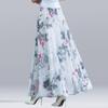 Dámské letní šifonové sukně, letní plus velikosti, bohémské květinové velké swingové dámské plážové dlouhé sukně A-line Faldas