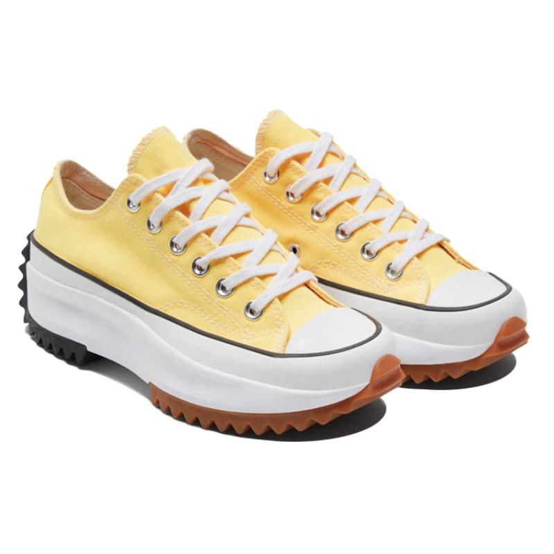 Converse Run Star Hike Trendy Retro Casual Low-top Canvas Shoes Unisex Lemon Yellow