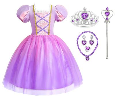 [Axaxa] Purple Princess Dress Deluxe 6-Piece Accessory Set, for 5-Year-Olds, Children's Costume