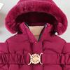 Girls Warm Winter Coat Fleece Lined Thick Long Jacket Kids Outerwear