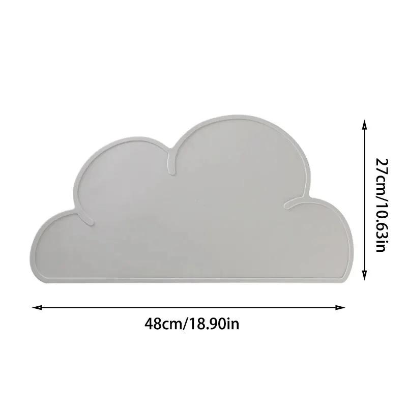 Children Cloud Silicone Meal Mat Baby Silicone Cloud  Nonspill Nonslip Waterproof Leakage Food Silicone Insulated Pet Meal Mat