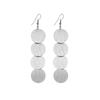 European and American Multi-Layer Hollow Metal Geometric Tassel Earrings