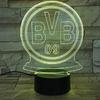 Night Led 3d Light Football Desk Lamp Illuminating Lights 7 Color Remote Gift