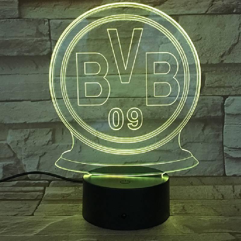 Night Led 3d Light Football Desk Lamp Illuminating Lights 7 Color Remote Gift