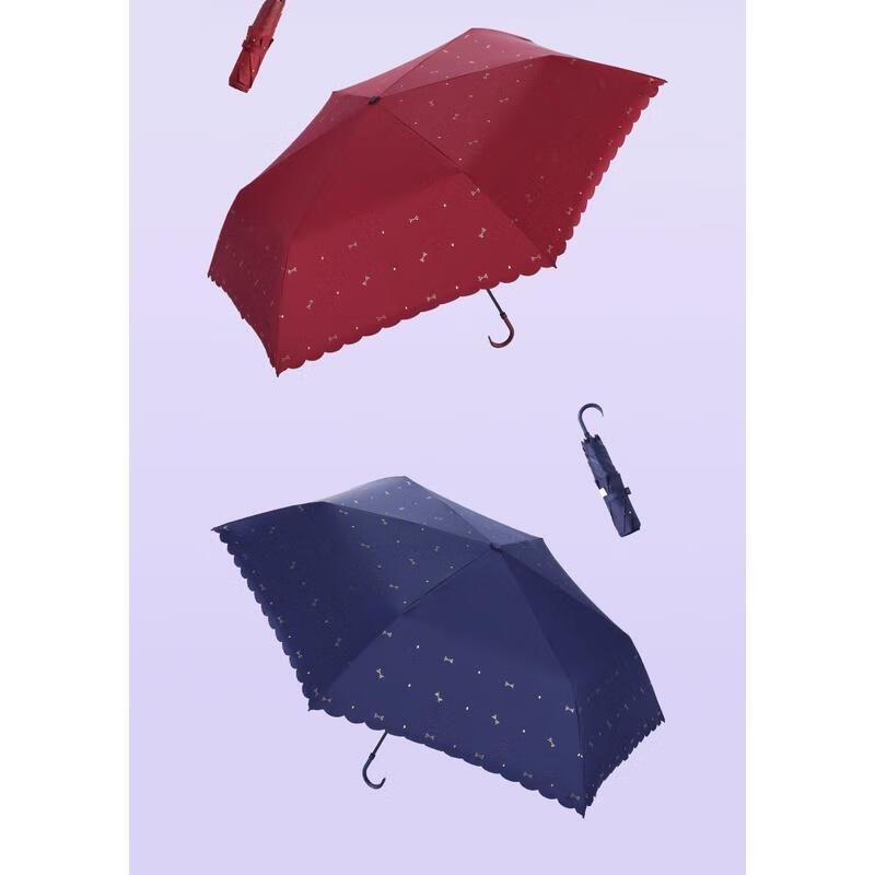 MAMORU Automatic Three-Fold Umbrella with Gold Bow