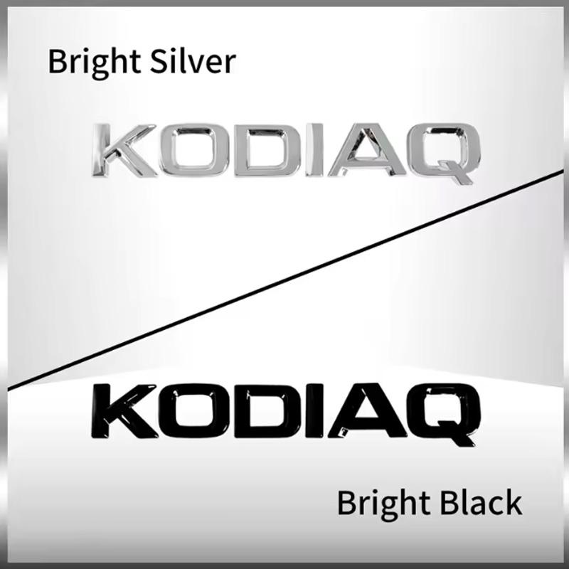 JBIW9 3D Metal Car Rear Trunk Emblem Chrome Badge Sticker For SKODA OCTAVIA SUPERB KAROQ FABIA RAPID 4x4 YETI Letter Logo Decor