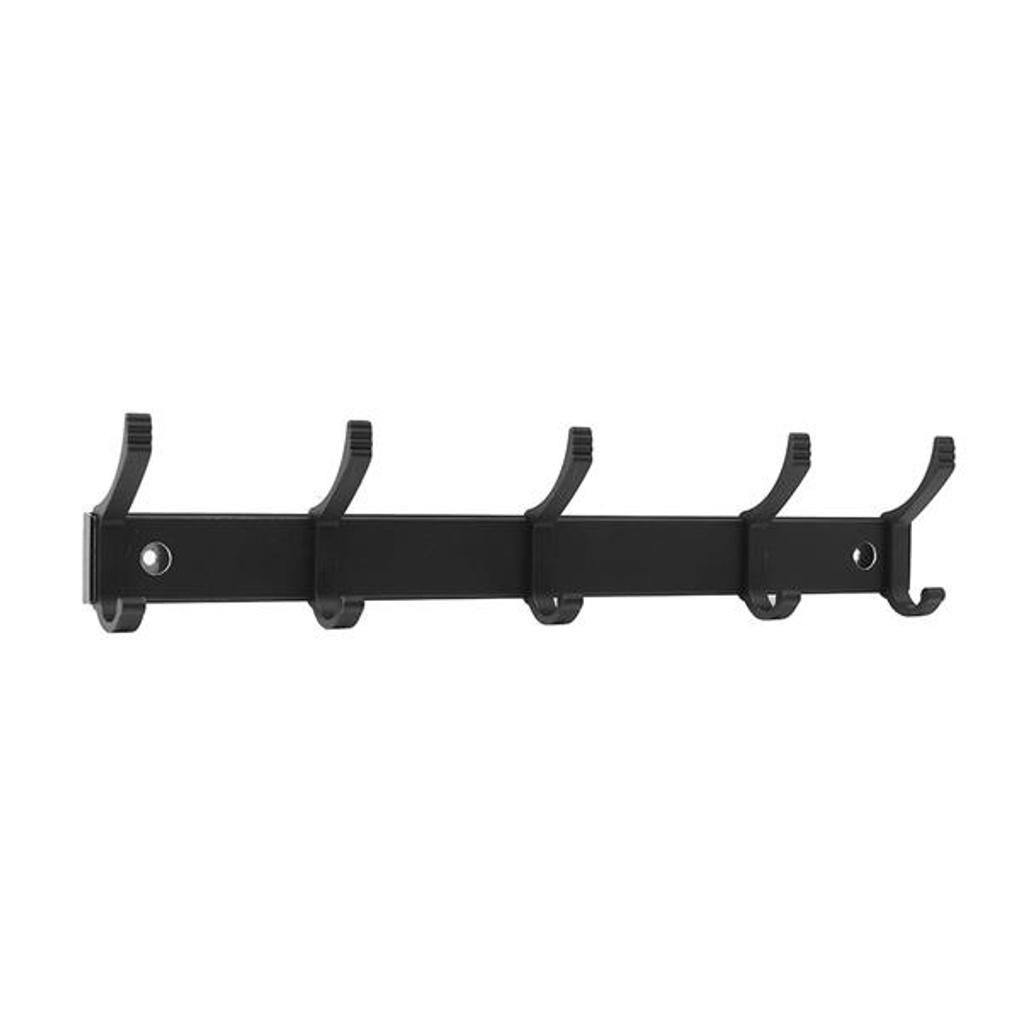 10-Hook Hanger (Black)/Bathroom Hanger Multipurpose Wall Hanger