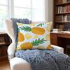 Pineappleillustration Cushion Cover Anti-Dust Mite Short Plush Pillowcase - Invisible Zipper Silky Soft Sofa Cushion Cover