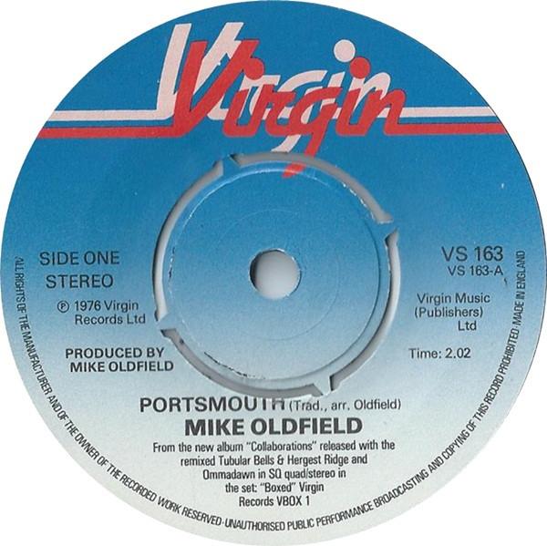 

7inch Record MIKE OLDFIELD - Portsmouth VS163 Virgin 1976 US Rock Used