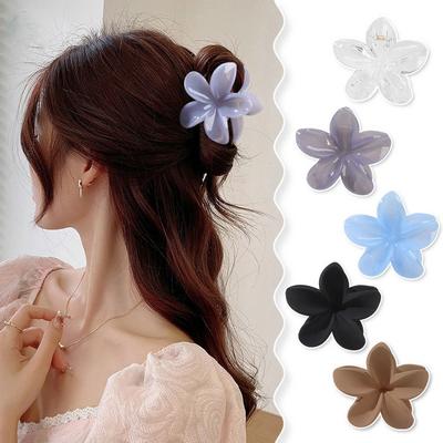 8CM Boho Blume Haarspange für Frauen Hawaiianischer Farbverlauf Haarspange Böhmische Blume Haarnadel Urlaubs Haarspange Süße Haarspangen