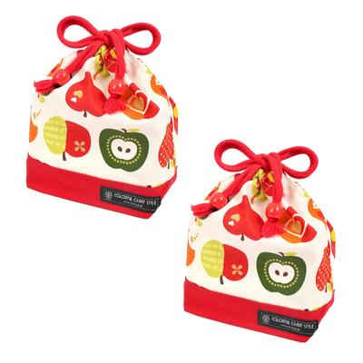 FARBENFROHER CANDY-STYLE Kleine Kordelzug-Beuteltaschen Name Stilvoll Apfel Geheimnis 2er-Set Niedlich für Tasse Kleine Kordelzug-Tasse Kordelzug-Tasse Kleine Kordelzug