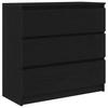 Sideboard in Black Oak Look 80 x 35 x 76 cm Engineered Wood