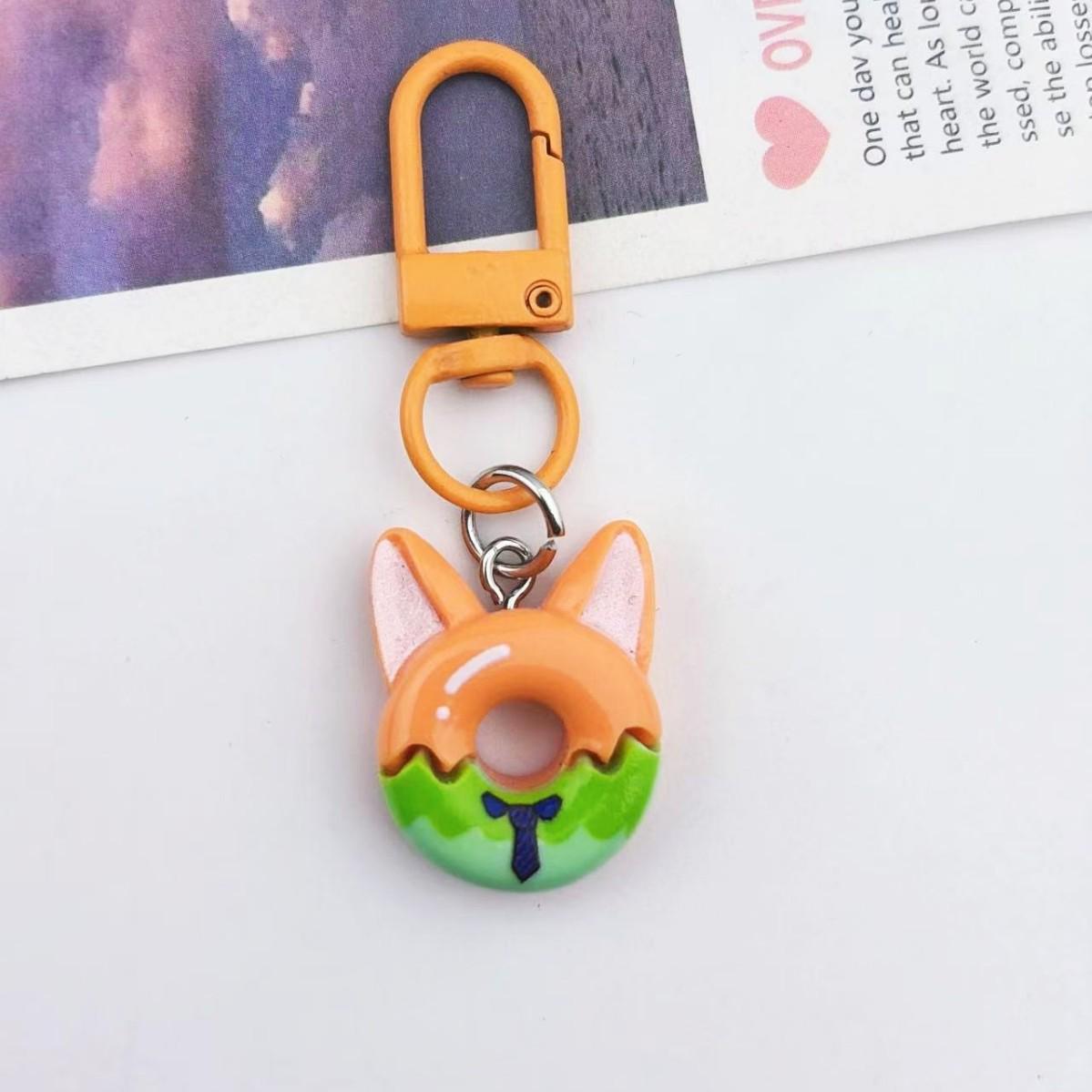Cartoon Animal Resin Keychain Pendant for Best Friends