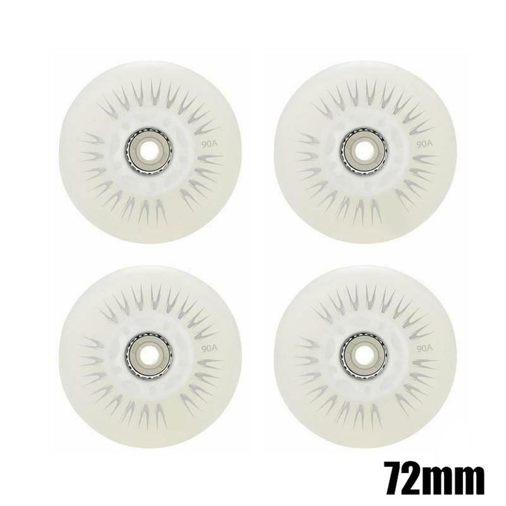 4pcs Outdoors Skate Wheels Pu Wheels Flash Inline Led Lighting Skating Wheels For Free Skate Sliding Roller Skating Shoes