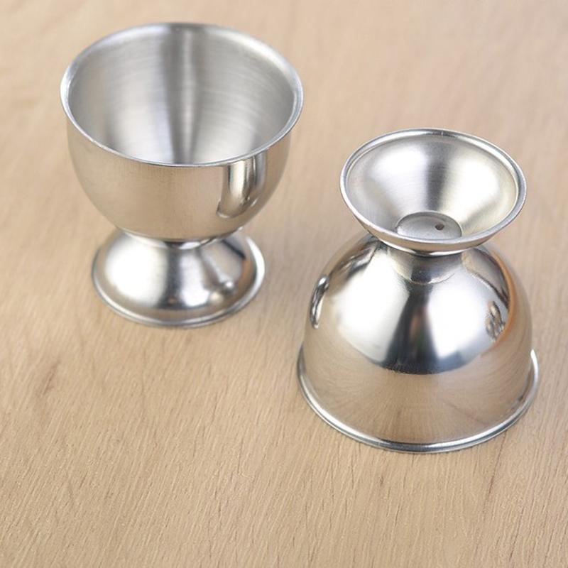 4Pcs Stainless Steel Soft Boiled Egg Cups Holder Tabletop Cup Kitchen Tools Sets