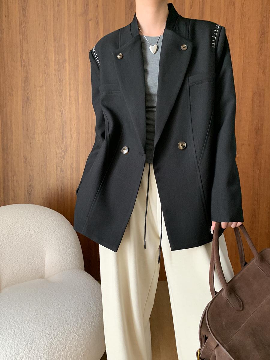 

Блейзер Compass Niche из тенселя и льна с цветовыми блоками, Осень/Зима 2025, SN6116 Large