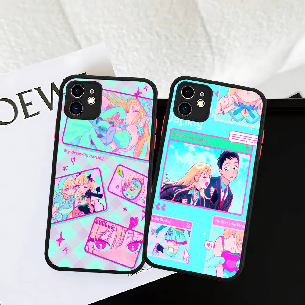 Anime My Dress-Up Darling Phone Case For iPhone 11 12 13 14 15 16 Pro Plus X XS MAX Matte Bumper Shockproof Cover