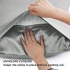 Saténový povlak na polštář pro vlasy a pokožku Queen Silver Grey Hedvábný povlak na polštář 20x30 palců Sada 2 kusů se zavíráním na obálku Podobné jako povlaky na polštáře Silk