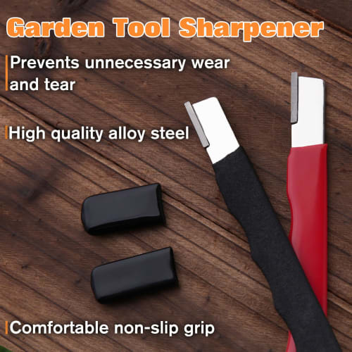 GOLD DEER 2-Piece Garden Tool Blade Sharpener, Garden Shears Sharpener, Scissors Sharpener, Garden Tool Sharpener, Pruning Shears Sharpener, Blade Sha