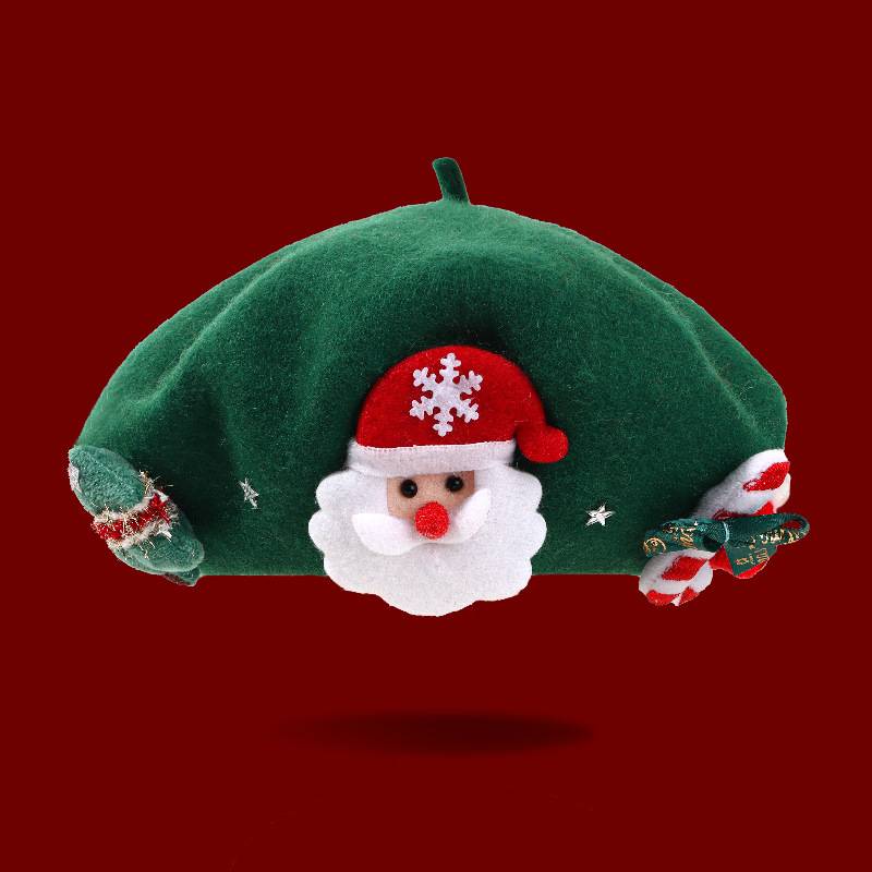 

Hat Christmas Winter Warm Parent Child Fashion For Children Adults Hat Knitted Green Child