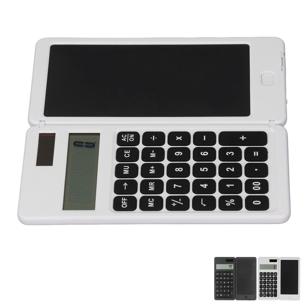 Office Desk Calcultor Solar Powered Multifunctional Pocket Desktop Calculator with Writing Tablet