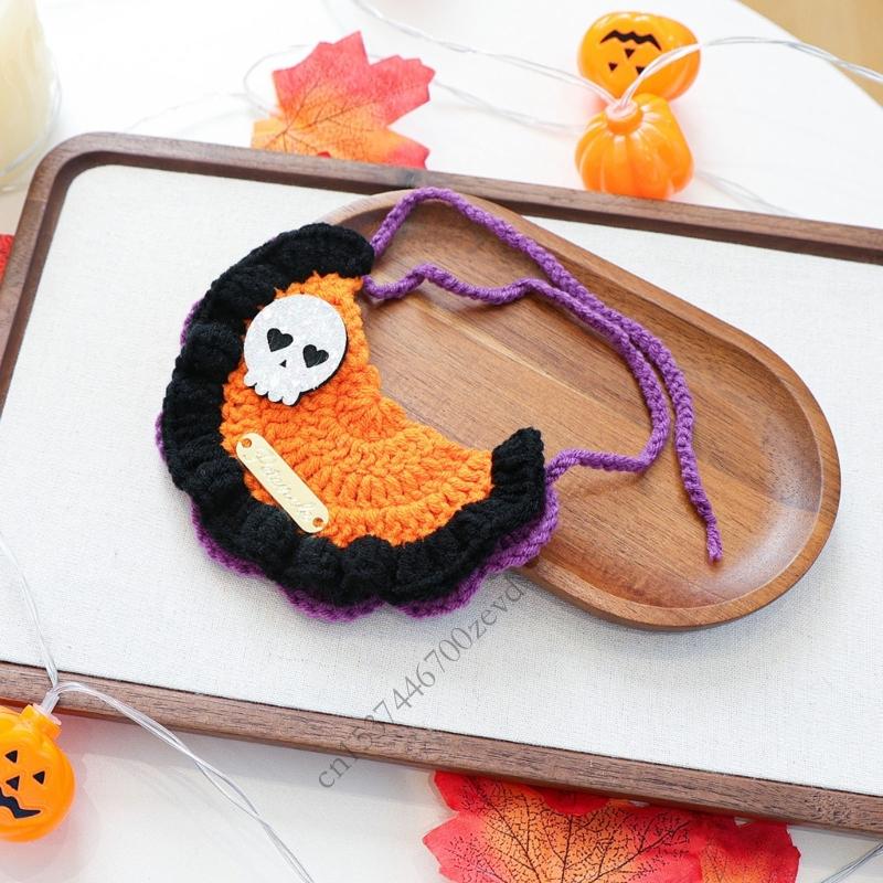 Halloween Pet Collar Reflective Adjustable Dog Cats Neckband Necklace Safe Portable Polyester Parties Accessory P9YB