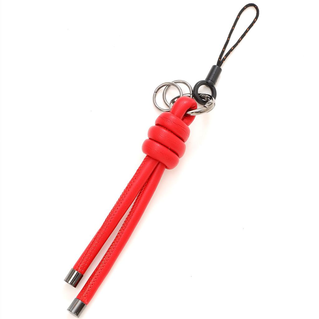 Creative PU Knot Mobile Phone Straps PU Thick Rope Knot Fashionable Keychain Handbag Mobile Phone Ornament