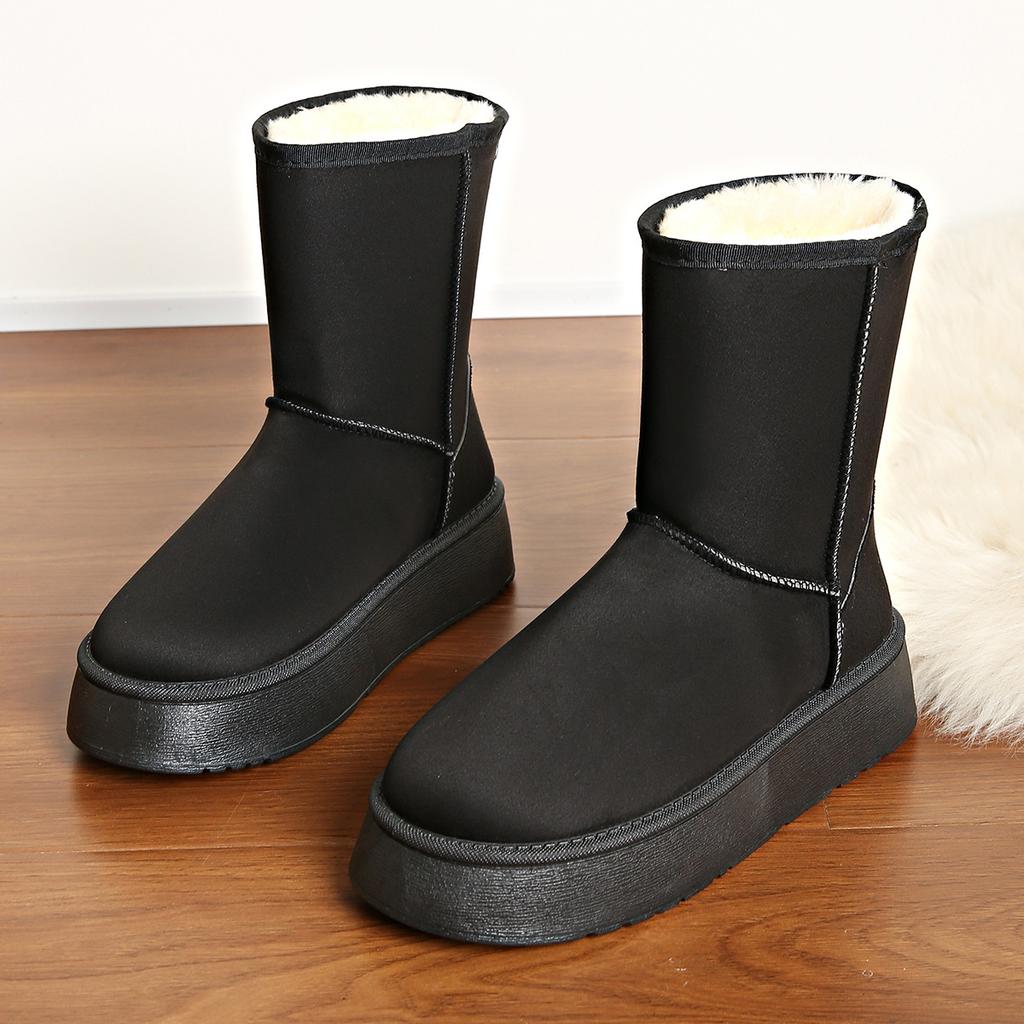 High snow boots thick-soled basic cotton shoes snow boots  shoes new fluffy shoes winter thick velvet cotton shoes