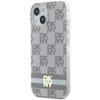 Dkny Dkhmp15Shcptse Iphone 15 / 14 / 136.1 Beżowy/Beige Hardcase Iml Checkered Mono Pattern & Printed Stripes Magsafe