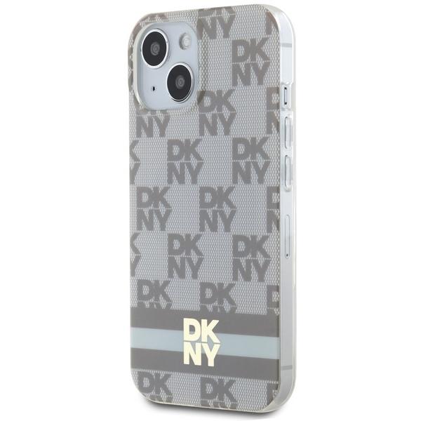 Dkny Dkhmp15Shcptse Iphone 15 / 14 / 136.1 Beżowy/Beige Hardcase Iml Checkered Mono Pattern & Printed Stripes Magsafe