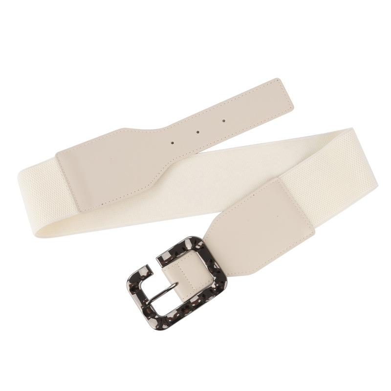 Leather Belt Elastic Elastic Belt Women'S Personalized Dress Suit Decorative Temperament Waist Seal Waist Thin