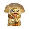Tier Schlange 3D-gedruckte T-Shirts Lässig und Bequem Kurzärmelig Kinder Jungen T-Shirts