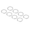24Pcs Curtain Rings ABS Transparent O Shape Shower Curtain Hooks for Bathroom Shower Rod