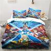 Mega Man X Dive Bedding Set,Rock Man Duvet Cover 3D Print Quilt Cover Pillowcase Single Double Size Boys Girls Birthday Gift