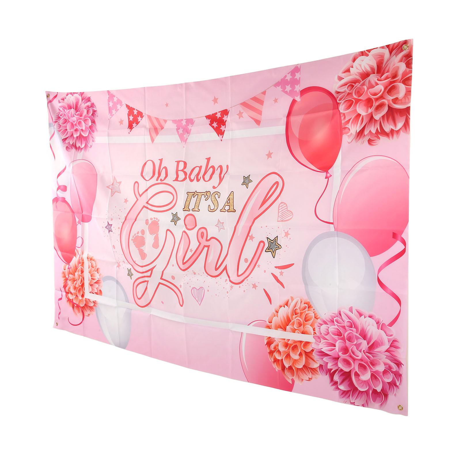 

Party Backdrop 5.9ft Long 3.6ft Wide Vibrant Colors Beautiful Patterns Baby Shower Backdrop for Decoration