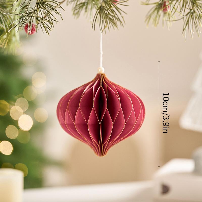 Christmas Hanging Ornament Honeycomb Xmas Tree Pendant Charm Decorations Holiday Party Home Decor Christmas Accessories Navidad 7