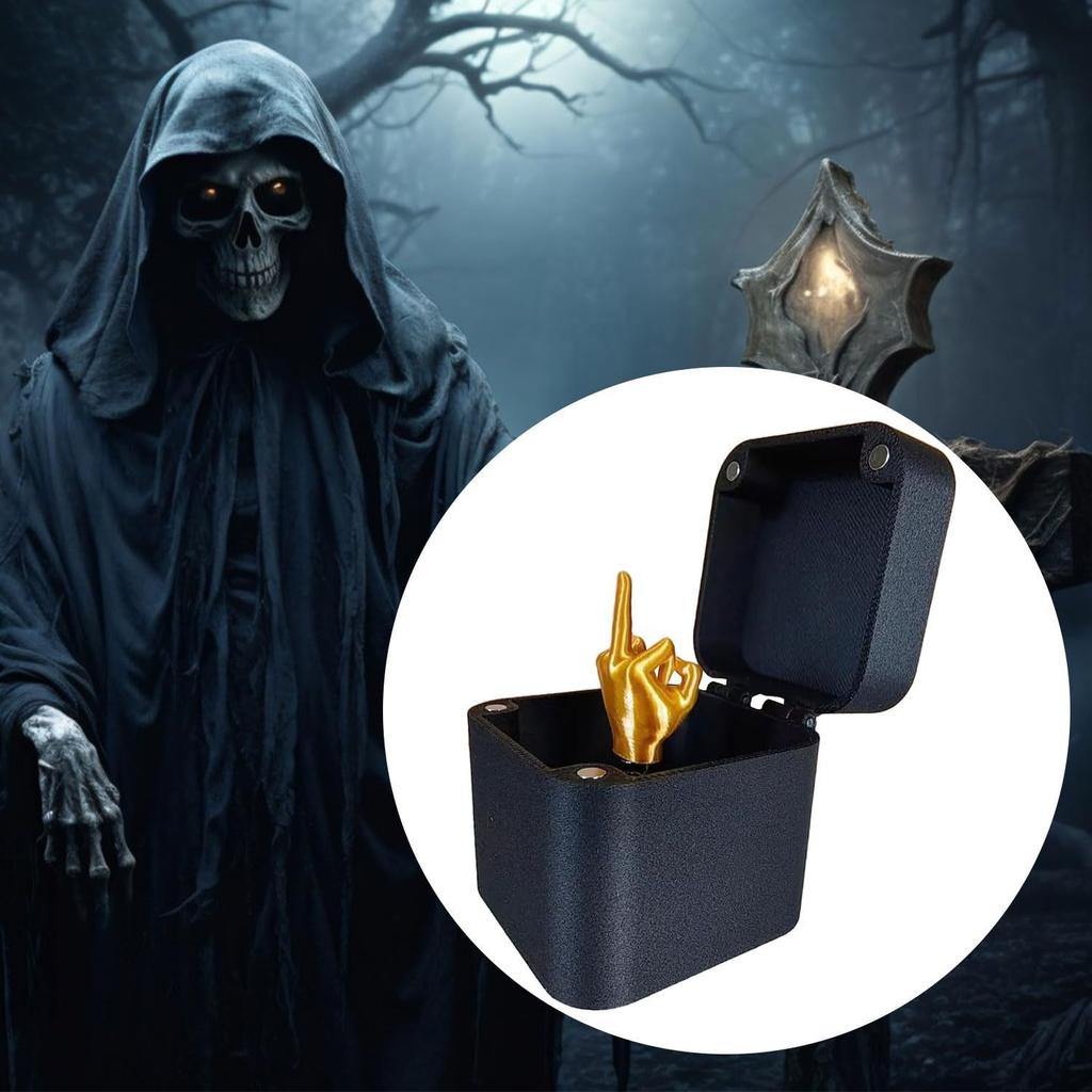 Middle Finger InBox CreativeFunny Decorative Crafts 3d Printing Middle Finger Christmas Gift Boxs Family Game Gift Funny Toy