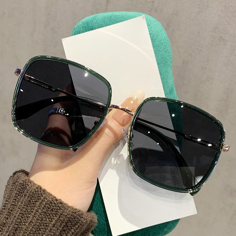 Sunglasses women's new trend myopia advanced sense UV protection driving special box sunglasses large frame