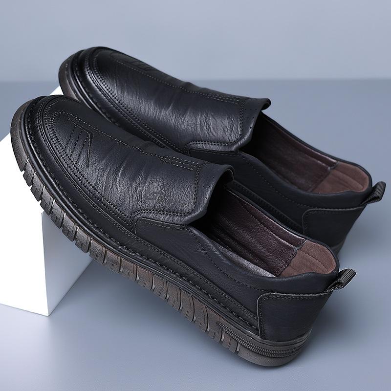 

Мужская обувь подошва Оксфорд весна и осень дышащая мужская повседневная обувь на одной педали мужская обувь на мягкой подошве для мужчин среднего возраста обувь для отца 38