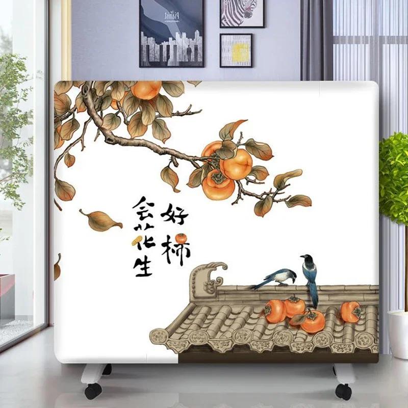 6 Sizes Cartoon Printed Radiator Dust Cover Household Oil Tin Dust Cover Heater Dust Cover Fabric Electric Heating