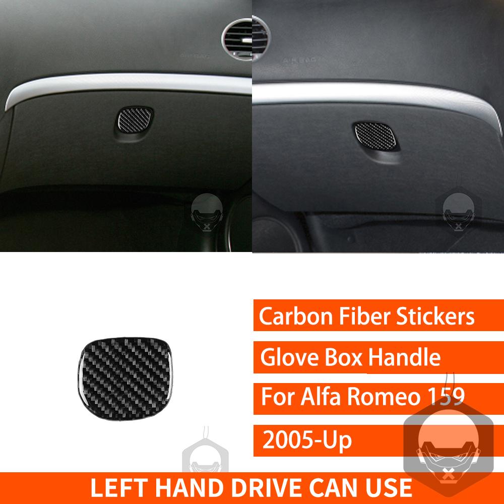 For Alfa Romeo 159 2005- Real Carbon Fiber Sticker Brera Spider Dashboard Gear Shift Panel Car ide Decorative Accessories
