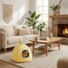 Semi Closed Parrot Sleeping Nest Plush Hamster Warm Nest Cute Hamster Sleeping House  Cold Weather