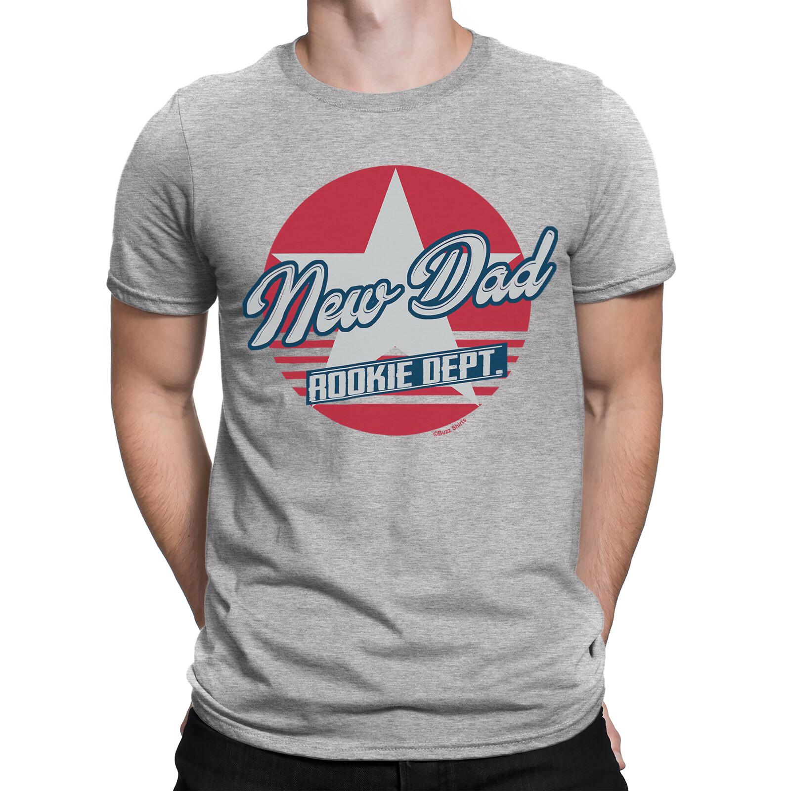 New Dad Rookie Dept T-Shirt Mens Womens Tees Top Mens  Gift For 1st Time Father Newborn Baby M