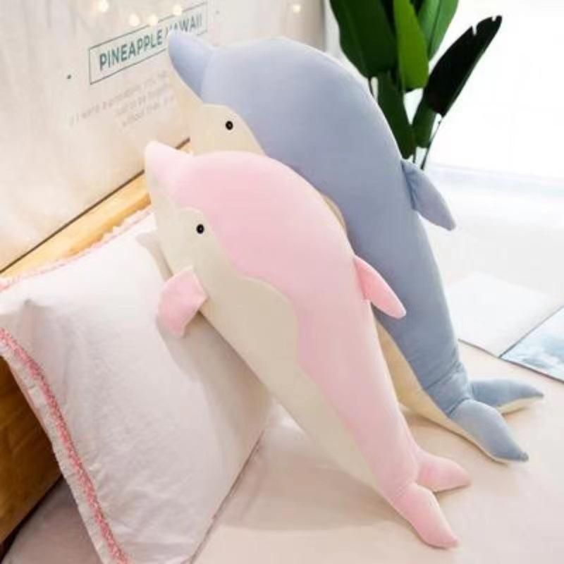 Internet celebrity software dolphin plush toy doll down cotton sea creature cute doll sleeping pillow