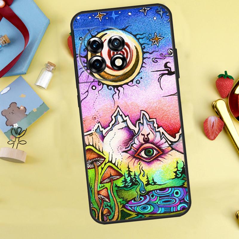 

Hippy Hippie Psychedelic Art Case For OnePlus 15 13 13R 13T 12 12R 11 10 9 10R 10T 8T Nord 5 CE 4 2 3 Lite N20 N30 Cover OnePlus 12R