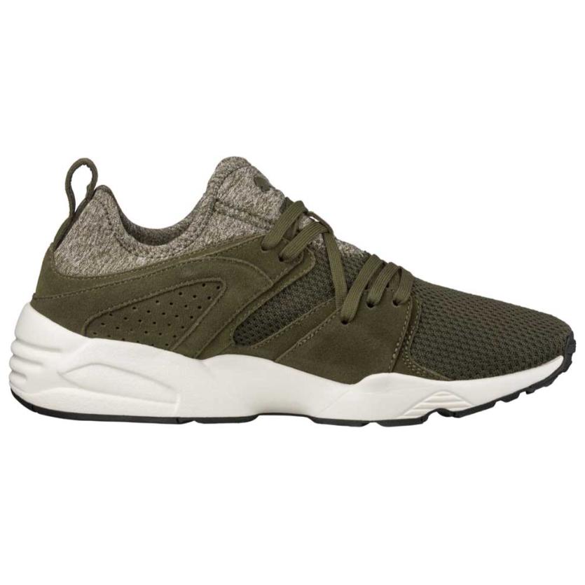 Puma Disc Blaze Ct Comfortable Shock Absorbing Breathable Quick Dry Mid-Top Casual Shoes Men Casual Shoes Green 363749-04