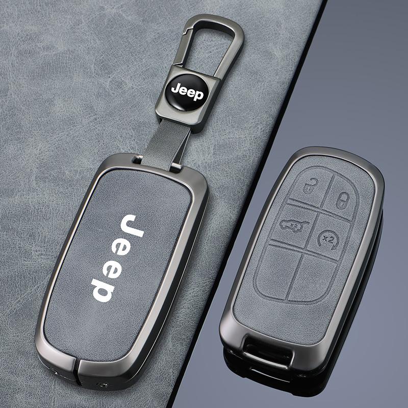 Metal 2/3/4/5 Buttons Car Key Case For Jeep Grand Cherokee WK2 KL Wrangler JK Renegade Commander Compass 2018 2022 Accessories