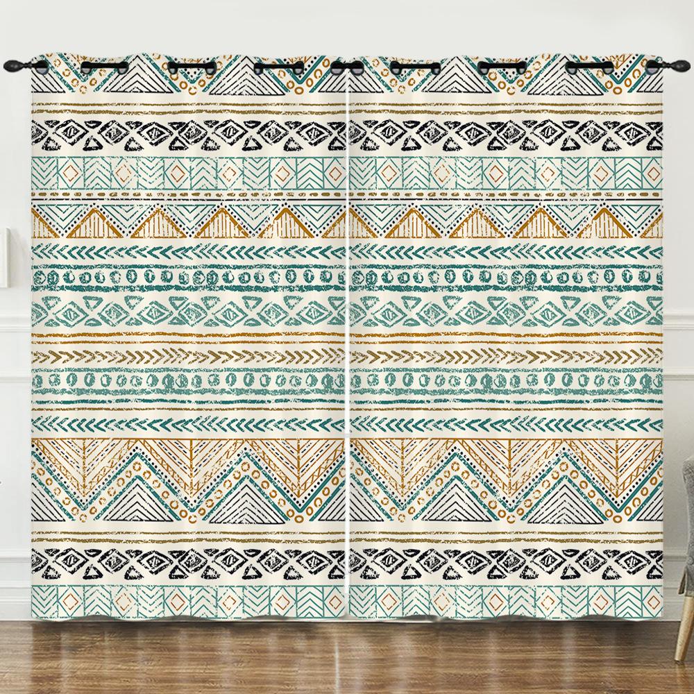 Série de Impressão Fresca 3D Cortina de Impressão Digital Blackout E Ilhós