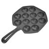 12 Hole Egg Puff Pan Non Stick Cast Iron Frying Pan Meat Ball Pancake Pan for Household Kitchen